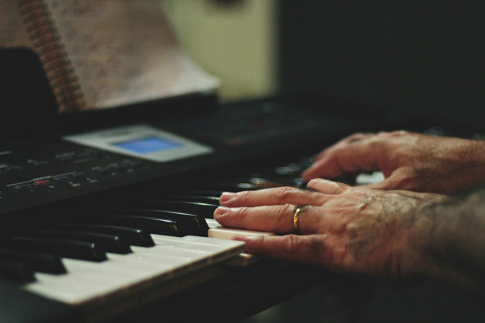 image of someone not too old to learn the piano