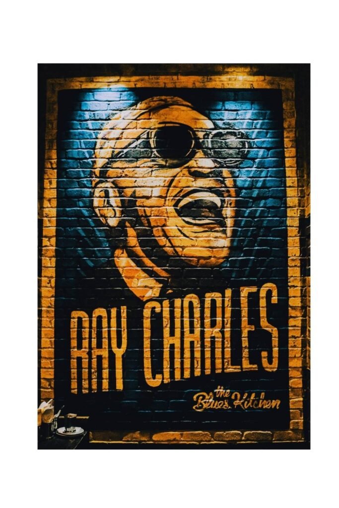 Mural of Ray Charles smiling
