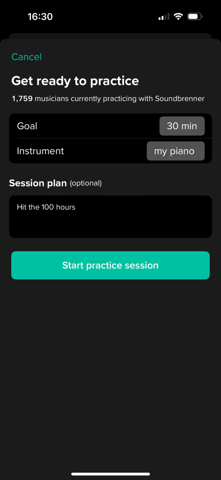 Screenshot of SoundBrenner tracker